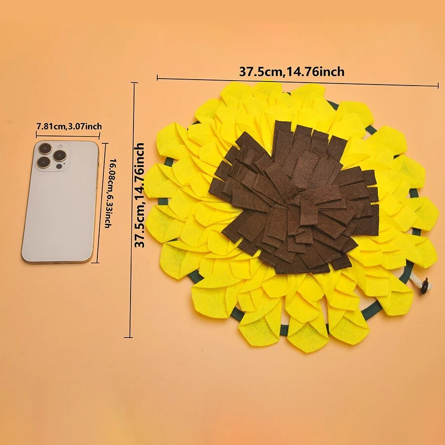 Snuffle Mat Washable Sunflower Slow Feeding Food Pet Nosework Training Treat