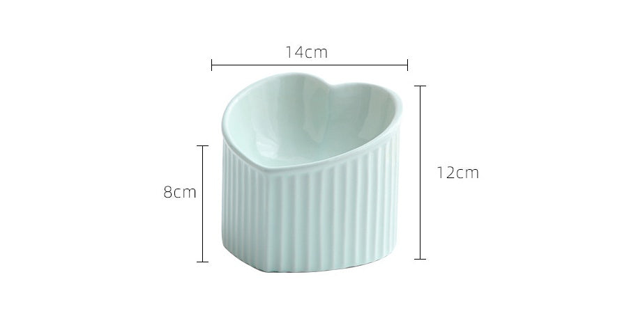 Heart Shaped Tilted Ceramic Bowl