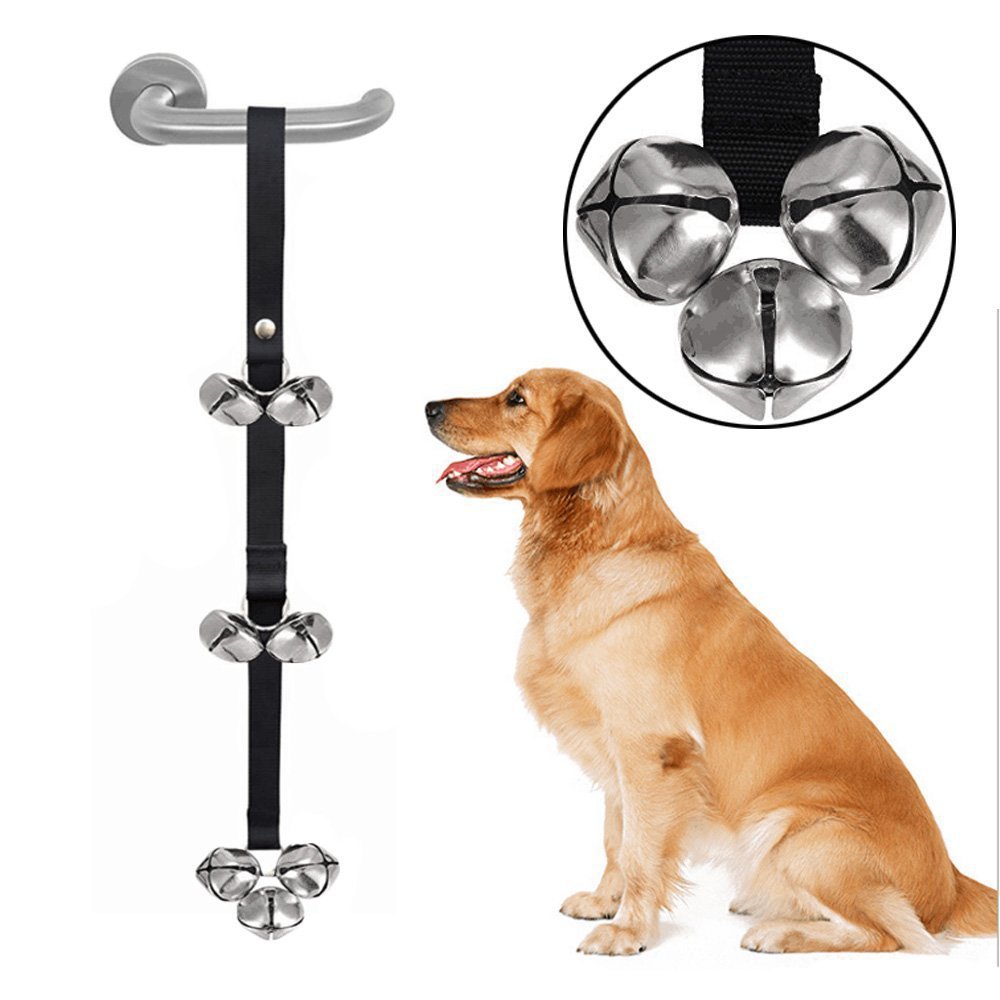 Train the dog to go out alarm bell lanyard