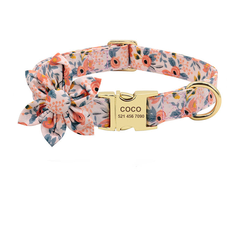 Cutesy flower cat collar