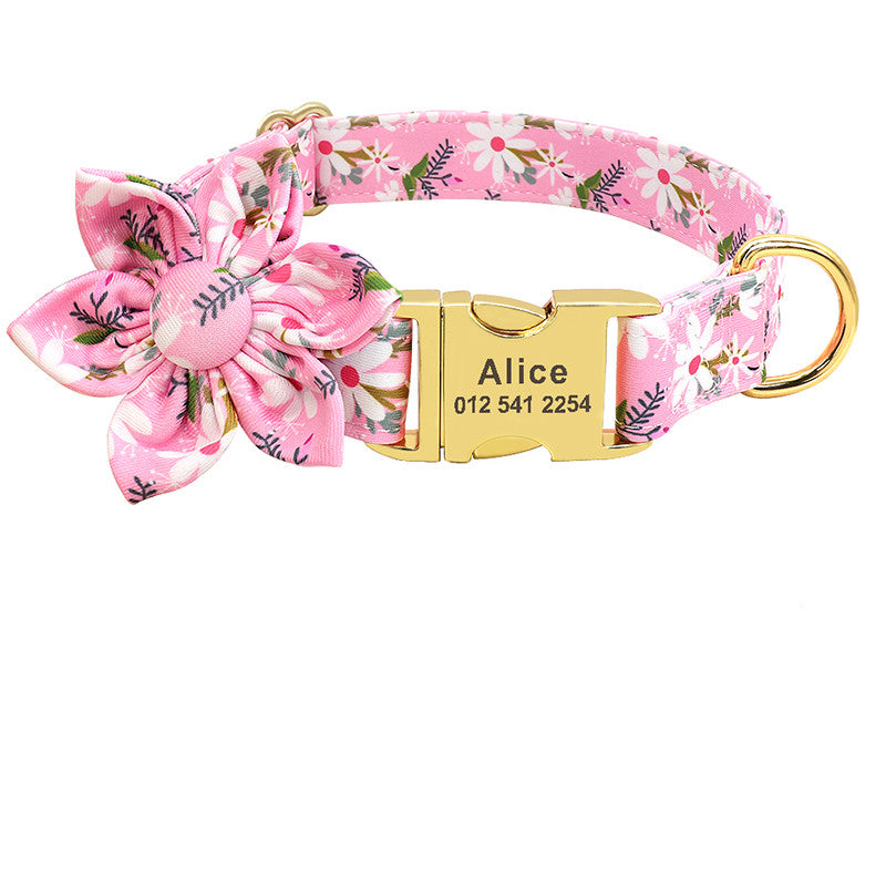 Cutesy flower cat collar