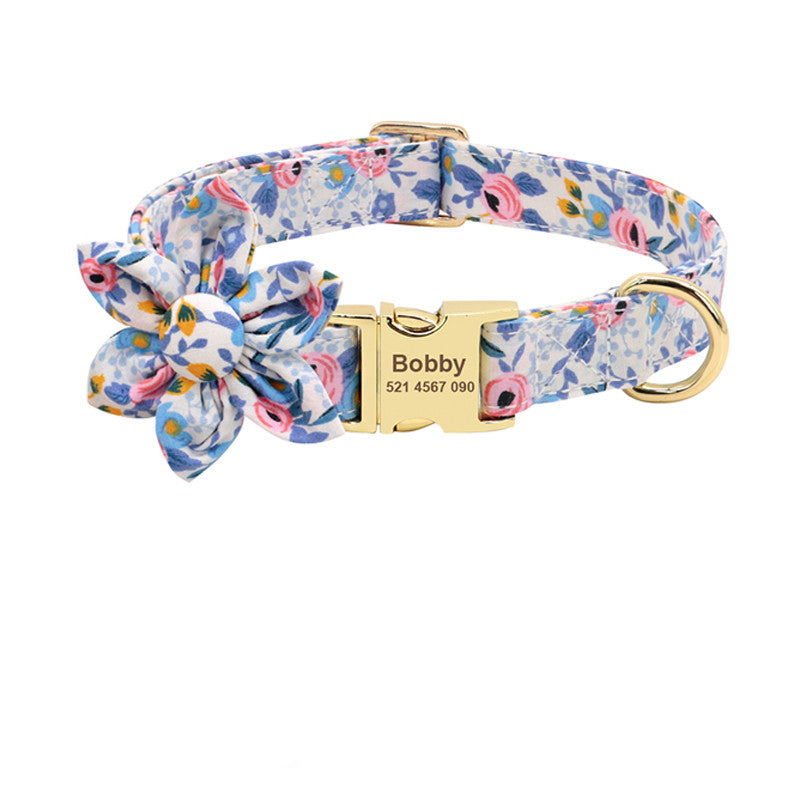 Cutesy flower cat collar