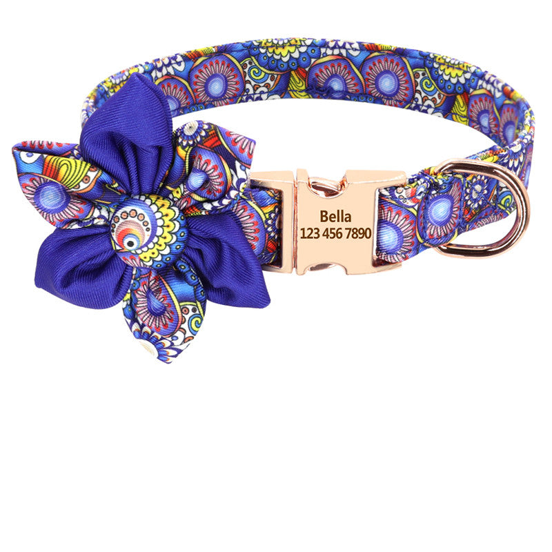Cutesy flower cat collar