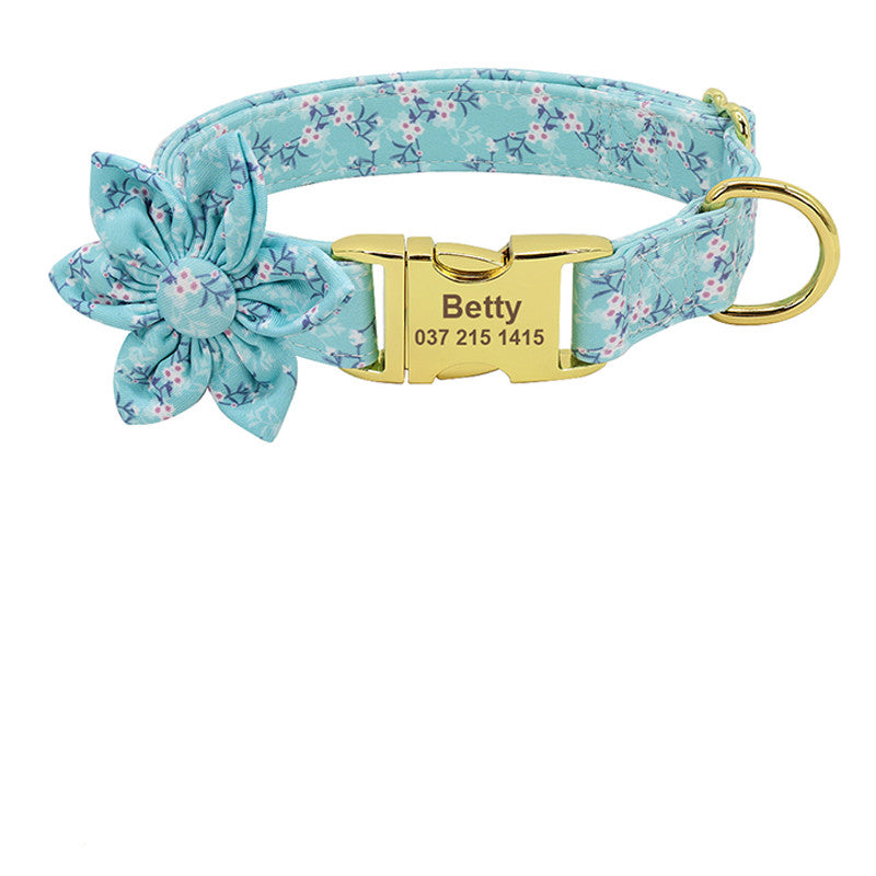 Cutesy flower cat collar