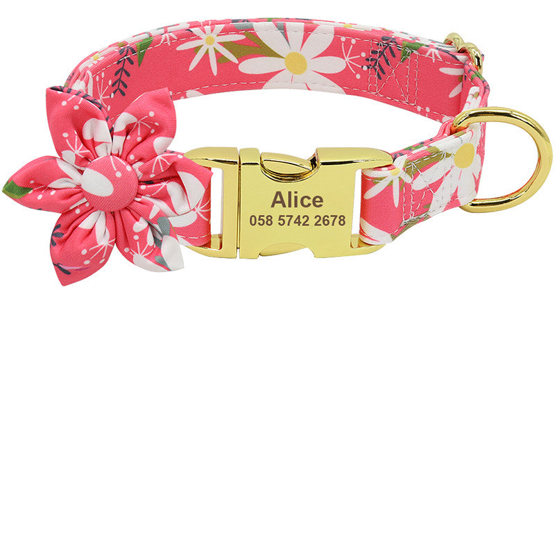 Cutesy flower cat collar