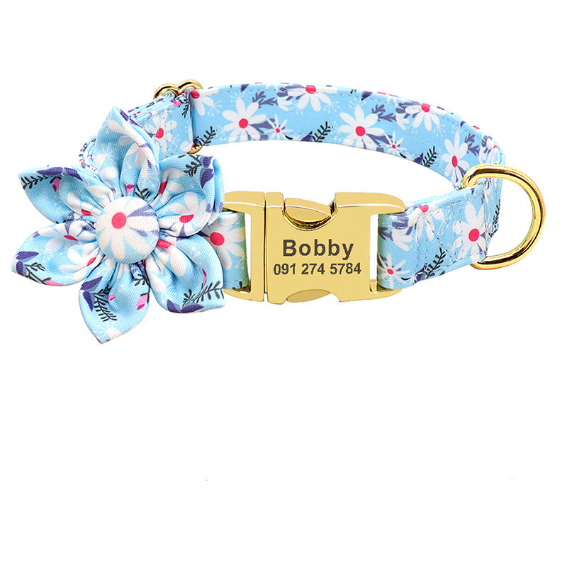 Cutesy flower cat collar