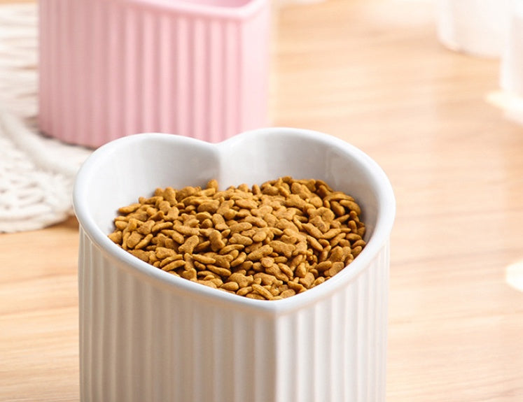 Heart Shaped Tilted Ceramic Bowl
