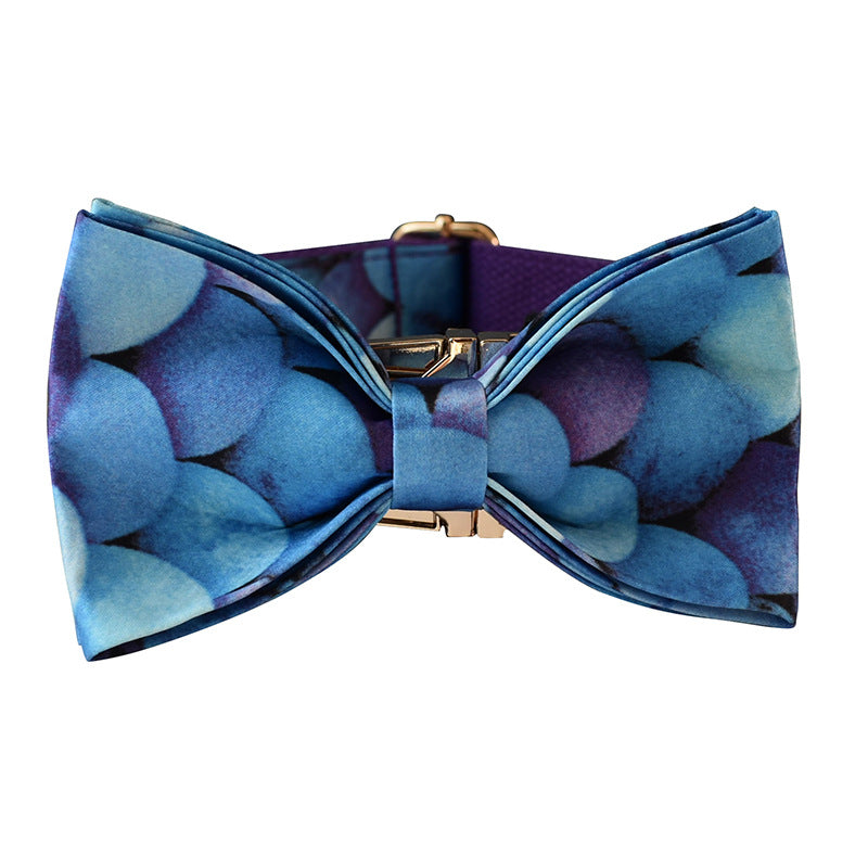 Purple Bottom Mermaid For Pet Collar Bowknot Dog Collar Metal Buckle