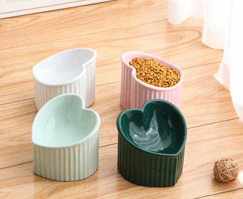 Heart Shaped Tilted Ceramic Bowl