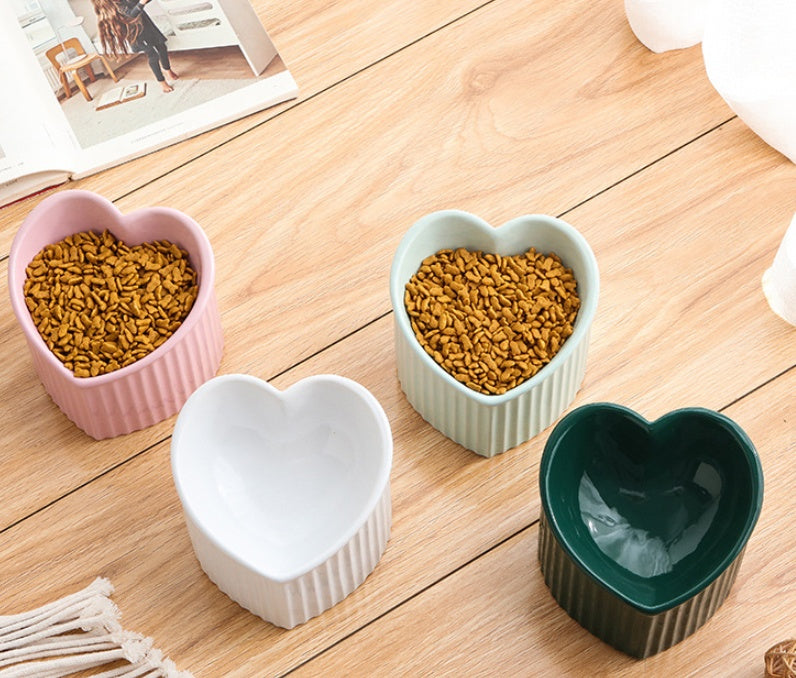 Heart Shaped Tilted Ceramic Bowl