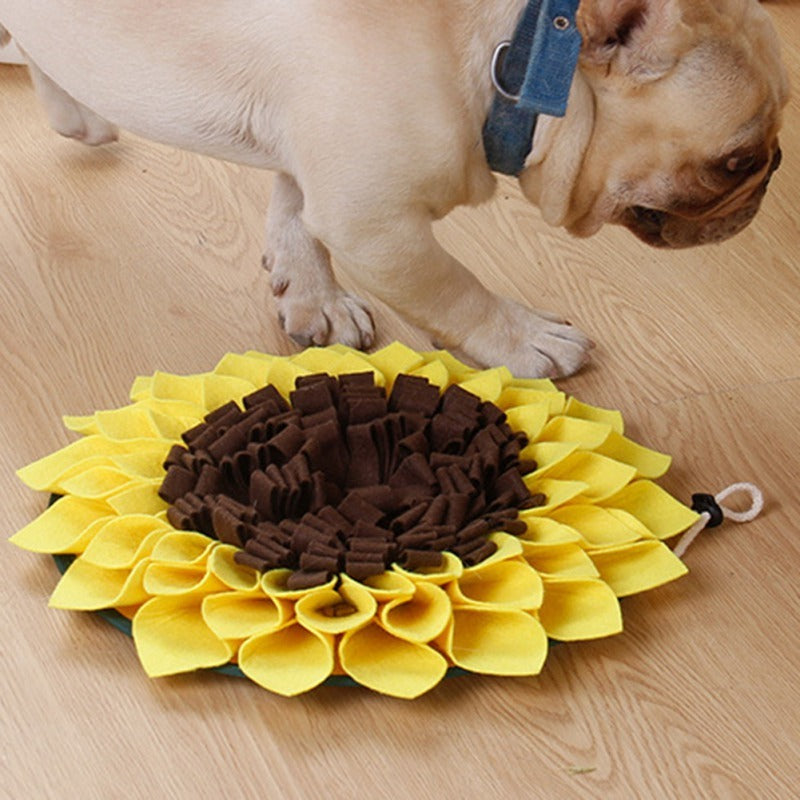 Snuffle Mat Washable Sunflower Slow Feeding Food Pet Nosework Training Treat
