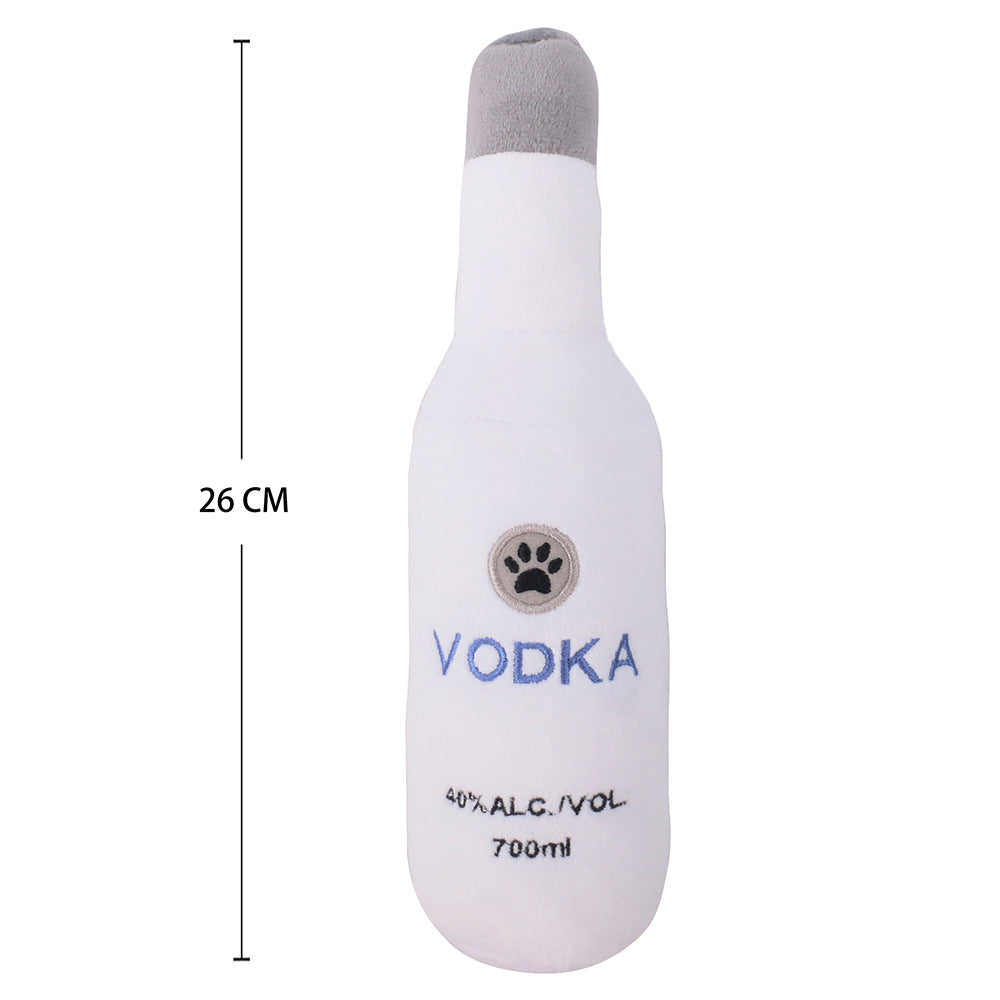 Classy Bottle Plush Chew Toy