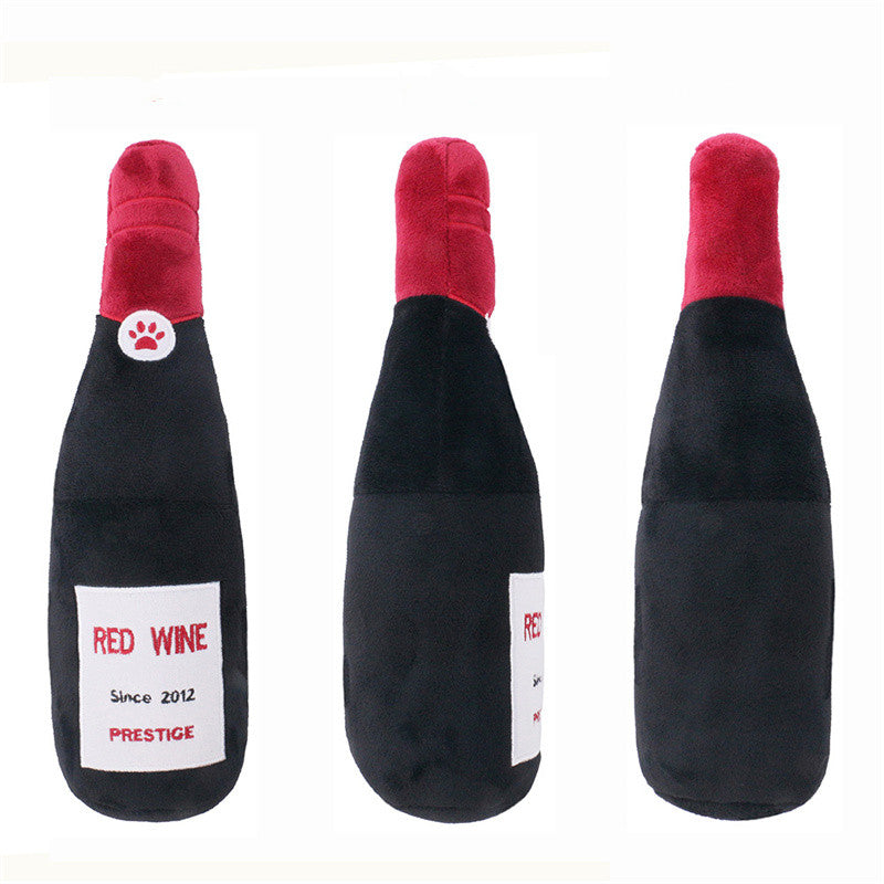Classy Bottle Plush Chew Toy