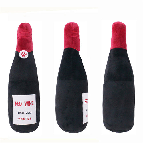 Classy Bottle Plush Chew Toy