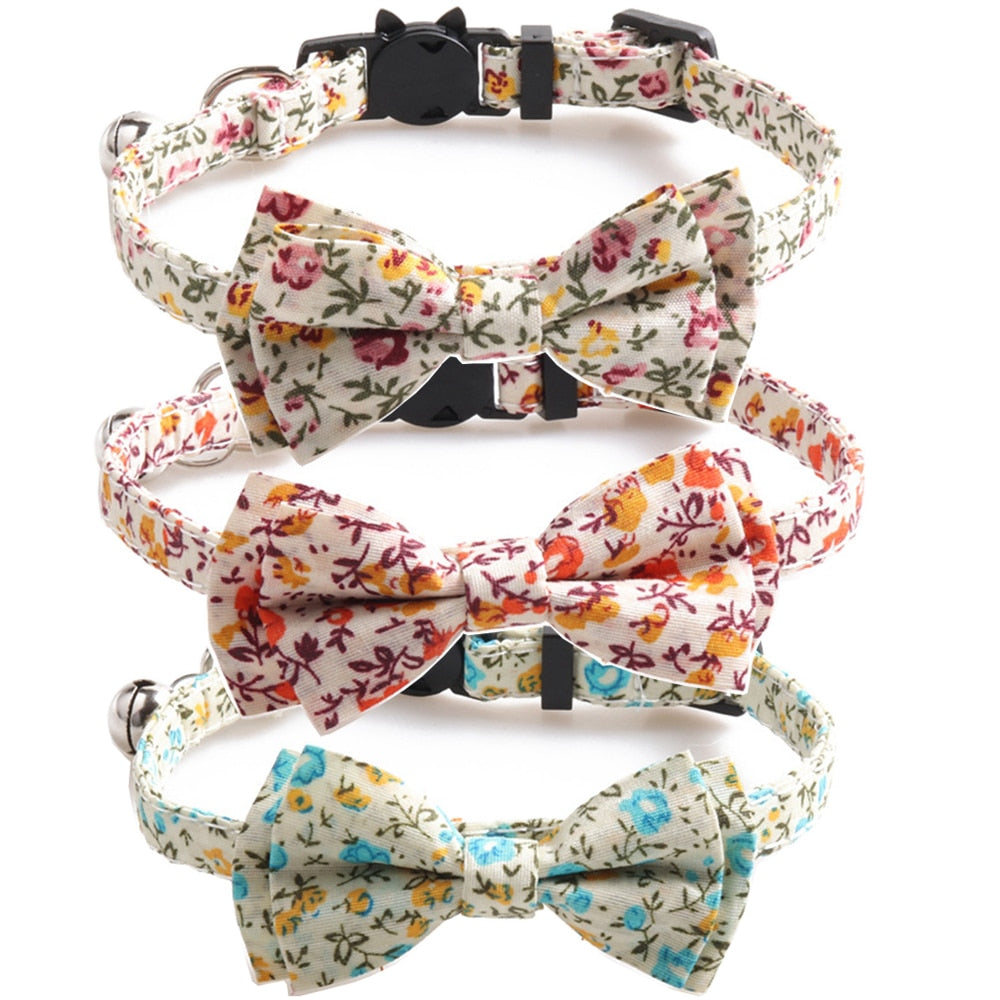 wild flower cat collar