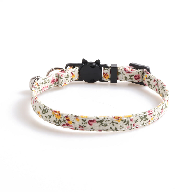 wild flower cat collar