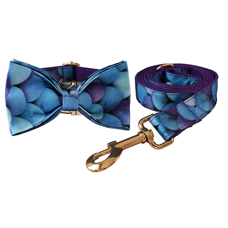Purple Bottom Mermaid For Pet Collar Bowknot Dog Collar Metal Buckle