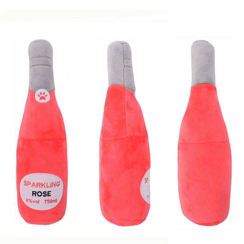 Classy Bottle Plush Chew Toy