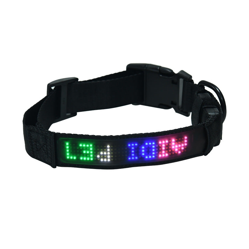 viral Pet Supplies Smart Tracking Device Mobile Phone APP Control DIY Edit Anti-lost LED Luminous Dog Harness