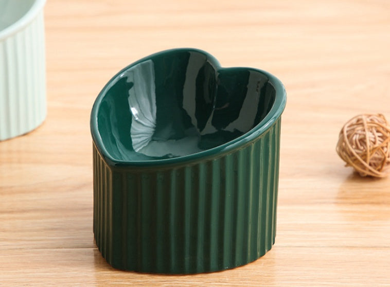 Heart Shaped Tilted Ceramic Bowl