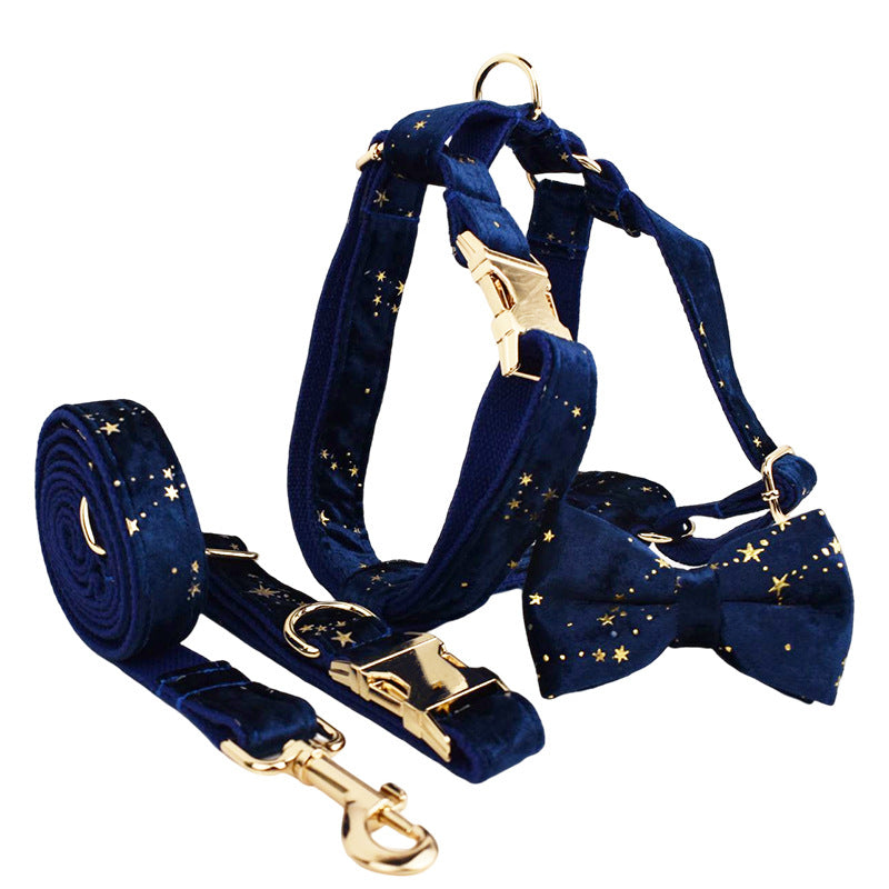 Stary Velvet Dog collar and Harness set