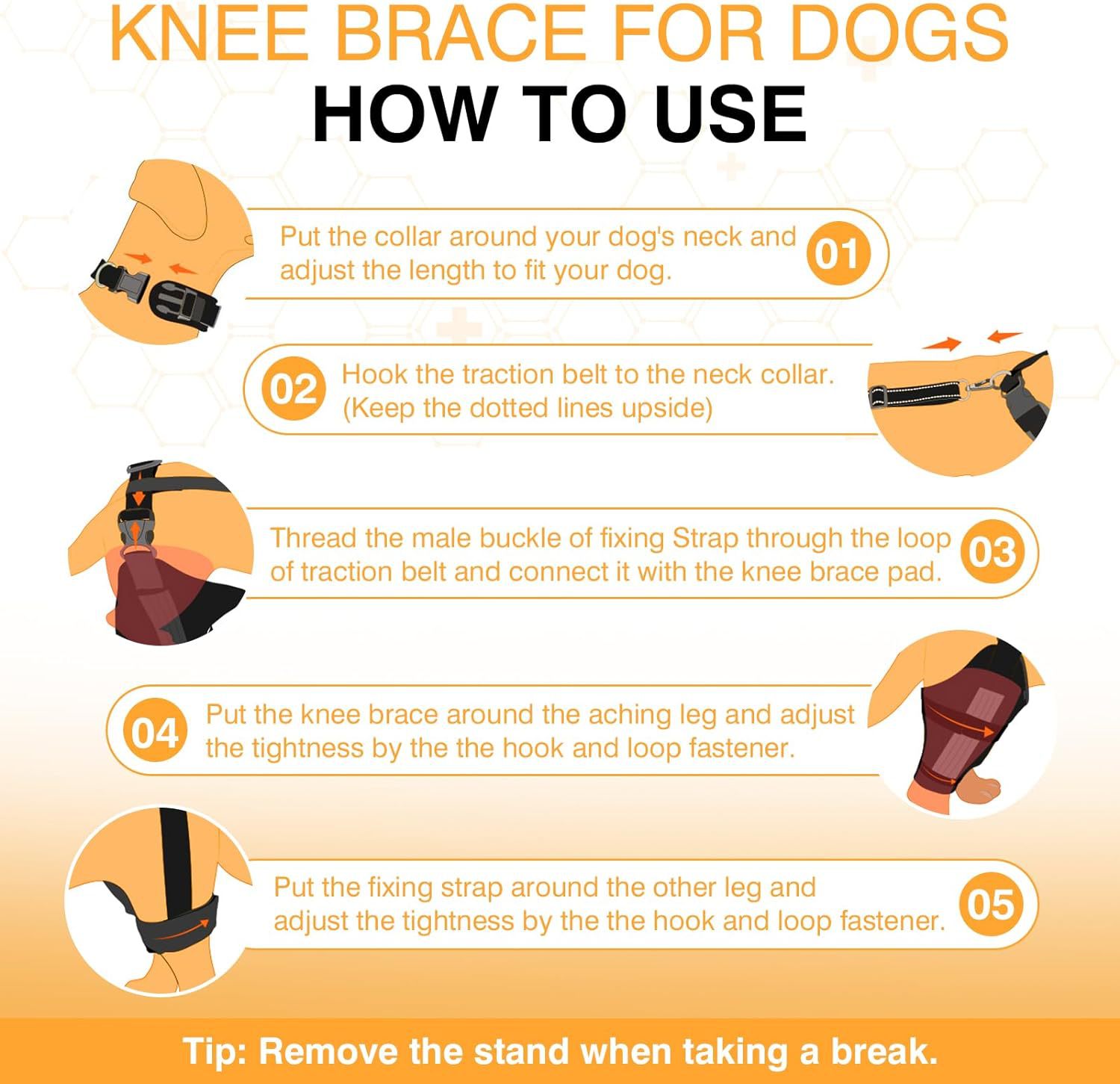 Leg Protector For Dogs Knee Brace Auxiliary Belt Joint Protection Pet Supplies Great Deal