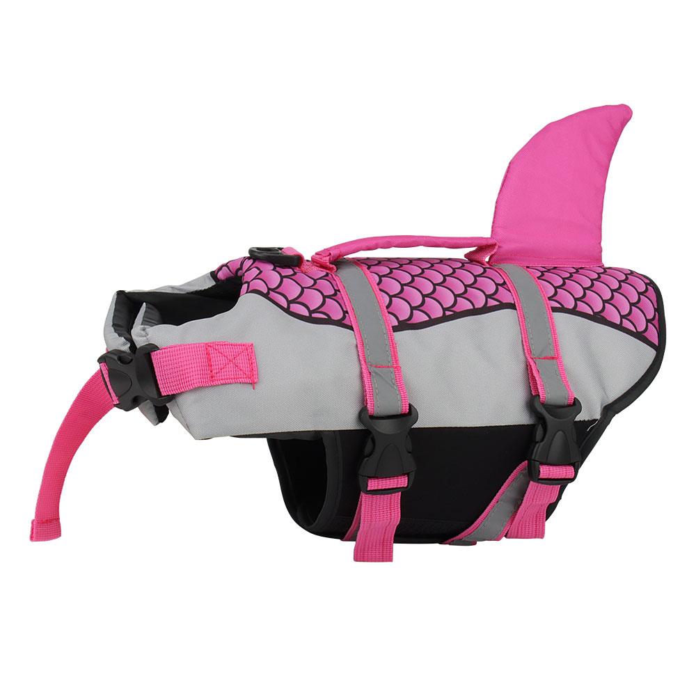 Viral tiktok Swim Pet Dog Life Jacket Vest Clothes Life Vest Collar Harness Pets Swimming Summer Swimwear Scales Shark Pet Products