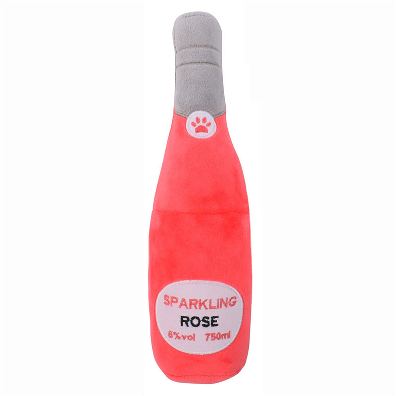 Classy Bottle Plush Chew Toy