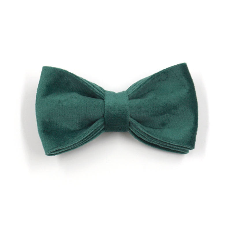 Green Velvet Dog Collar and Harness set