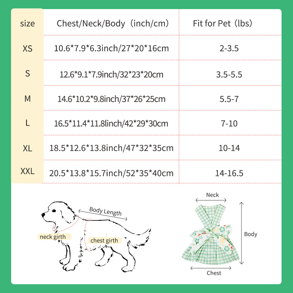 viral summer Small Dog Clothes Pet Harness With Leash Puppy Dresses Cute Outdoor Clothing Pet Dress Puppy