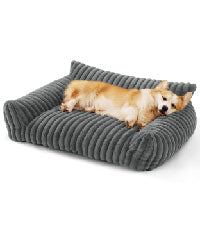 Bedsure Cute Couch For Pets - Fluffy Sofa With Premium Soft Corduroy Fleece Fuzzy Couch Bed With Cover Supportive Chair