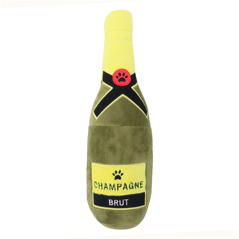 Classy Bottle Plush Chew Toy