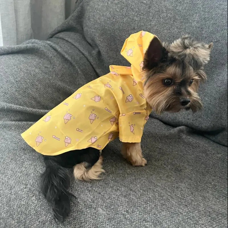 Fashionable Waterproof Dog Raincoat for Summer