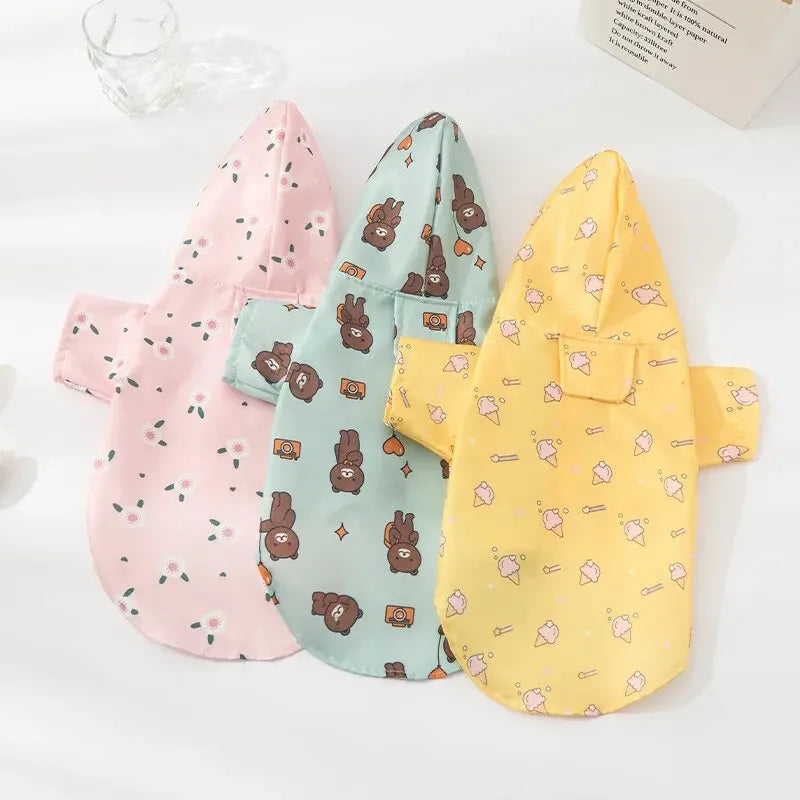 Fashionable Waterproof Dog Raincoat for Summer