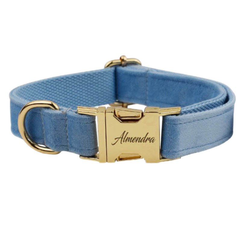 Velvet Dog Collar and Harness set