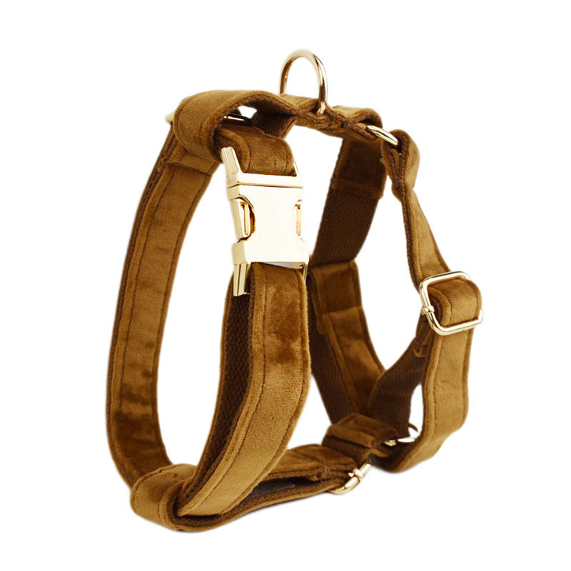 Velvet Dog Collar and Harness set