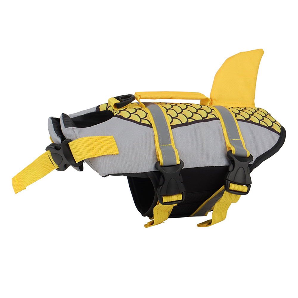 Viral tiktok Swim Pet Dog Life Jacket Vest Clothes Life Vest Collar Harness Pets Swimming Summer Swimwear Scales Shark Pet Products
