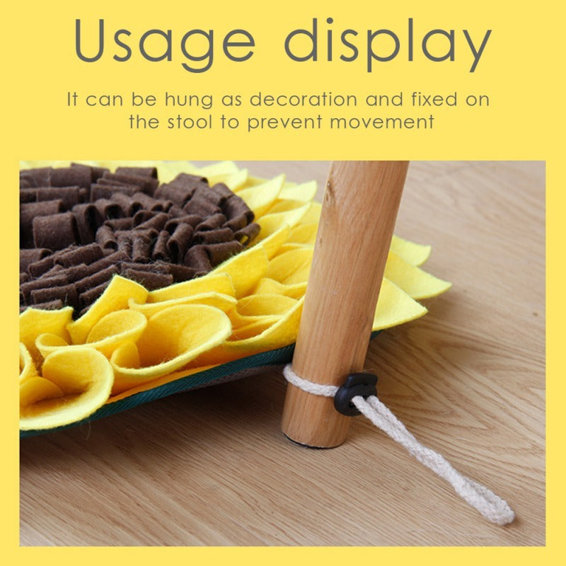 Snuffle Mat Washable Sunflower Slow Feeding Food Pet Nosework Training Treat
