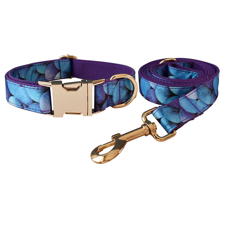 Purple Bottom Mermaid For Pet Collar Bowknot Dog Collar Metal Buckle