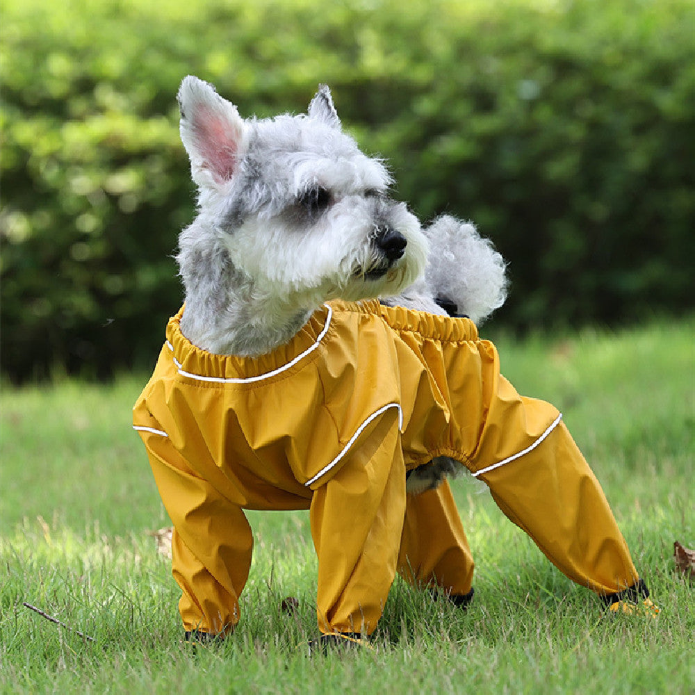 Dog Four Seasons Breathable Soft Bottom Jumpsuit and boots.
