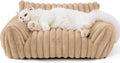 Bedsure Cute Couch For Pets - Fluffy Sofa With Premium Soft Corduroy Fleece Fuzzy Couch Bed With Cover Supportive Chair