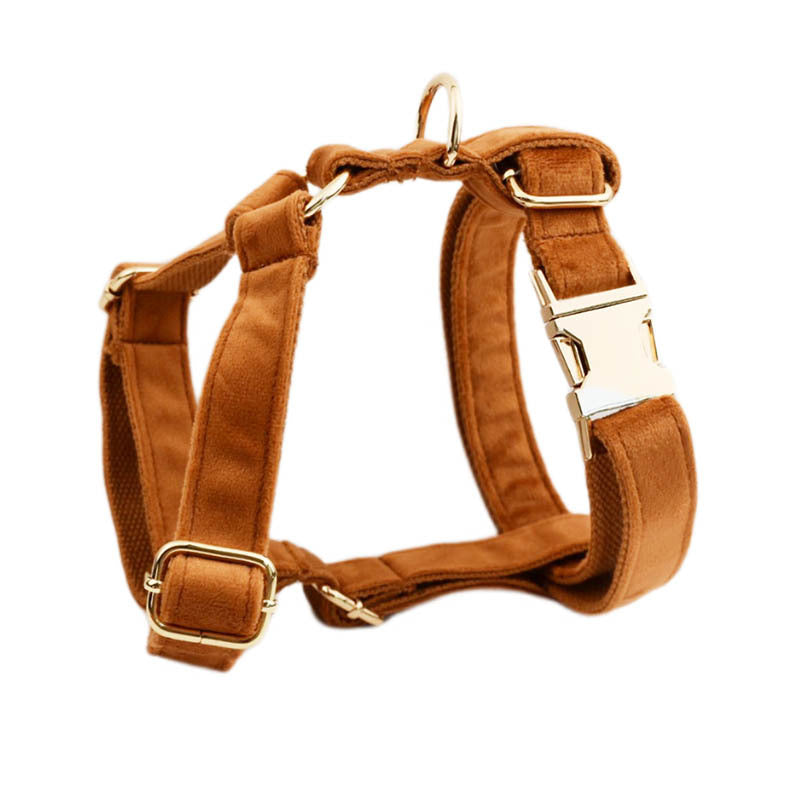 Velvet Dog Collar and Harness set