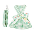 viral summer Small Dog Clothes Pet Harness With Leash Puppy Dresses Cute Outdoor Clothing Pet Dress Puppy