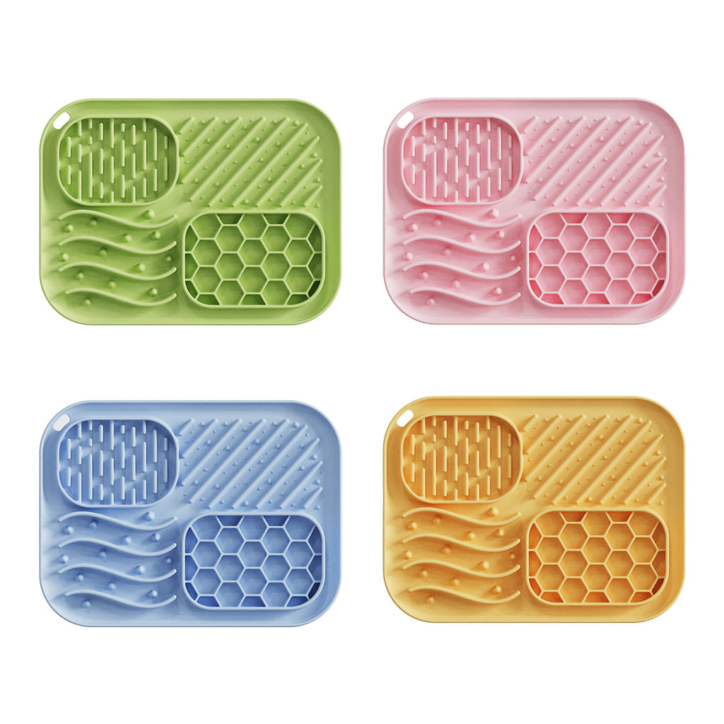 Dog Slow Feeder Bowl With Suction Cup To Prevent Choking And Encourage Slow Eating Mat